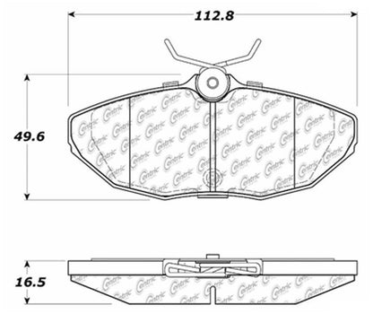 Centric Parts Disc Brake Pad Set Posi Quiet Ceramic with Shims and Hardware for 2005-2003 Jaguar S-Type 2005-2004 Vanden Plas 2004 XJ8 105.09440