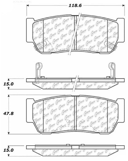 Centric Parts Disc Brake Pad Set Ceramic Posi Quiet for 2006 Kia Sedona 105.09541