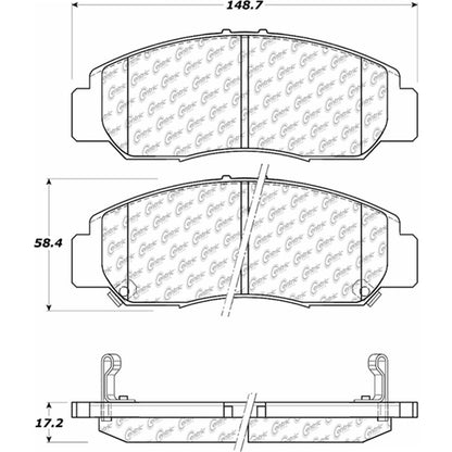 Centric Parts Disc Brake Pad Set Posi Quiet Ceramic with Shims and Hardware for 2006-2011 Acura CSX 2003-2007 Honda Accord 2006-2011 Civic 105.09590