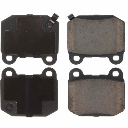 Centric Parts Disc Brake Pad Set Posi Quiet Ceramic with Shims and Hardware for 2003-2008 Infiniti G35 Nissan 350Z Subaru BRZ Impreza WRX STI Toyota 86 105.09610