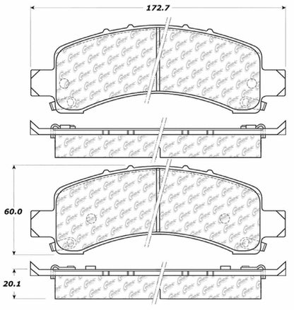 Centric Parts Disc Brake Pad Set Posi Quiet Ceramic with Shims for 2003-2020 Chevrolet Express 2500/3500 and GMC Savana 2500/3500