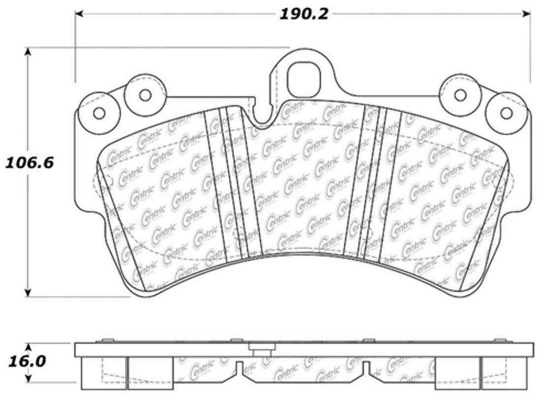 Centric Parts Disc Brake Pad Set Posi Quiet Ceramic with Shims for 2015-2007 Audi Q7, 2006-2003 Porsche Cayenne, 2010-2008 Cayenne, 2010-2004 Volkswagen Touareg 105.09770