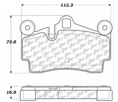 Centric Parts Disc Brake Pad Set Posi Quiet Ceramic with Shims and Hardware for Audi Q7 2007-2015 Porsche Cayenne 2003-2006 2010-2008 Volkswagen Touareg 2004-2010 105.09780
