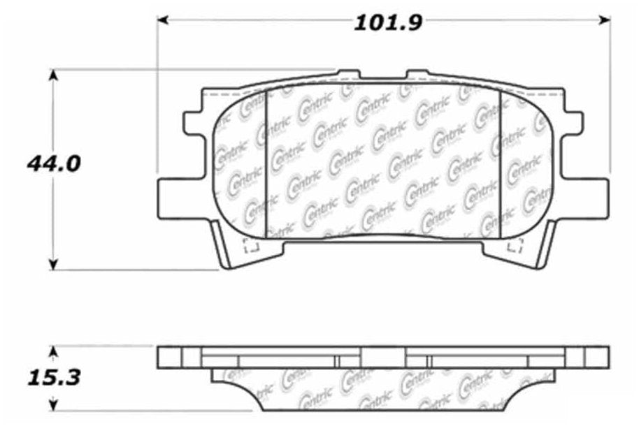 Centric Parts Disc Brake Pad Set Posi Quiet Ceramic with Shims for 2004-2009 Lexus RX330/350 and Toyota Highlander 2004-2007 105.09960