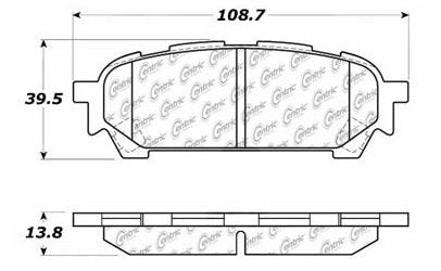 Centric Parts Disc Brake Pad Set Posi Quiet Ceramic with Shims for Saab 9-2X 2006-2005 Subaru Forester 2008-2004 Impreza 2007-2003 105.10040