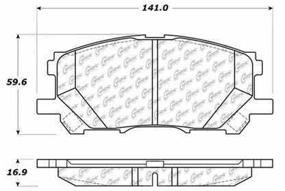 Centric Parts Disc Brake Pad Set Posi Quiet Ceramic with Shims for 2004-2009 Lexus RX330/350 RX400h Toyota Highlander 105.10050