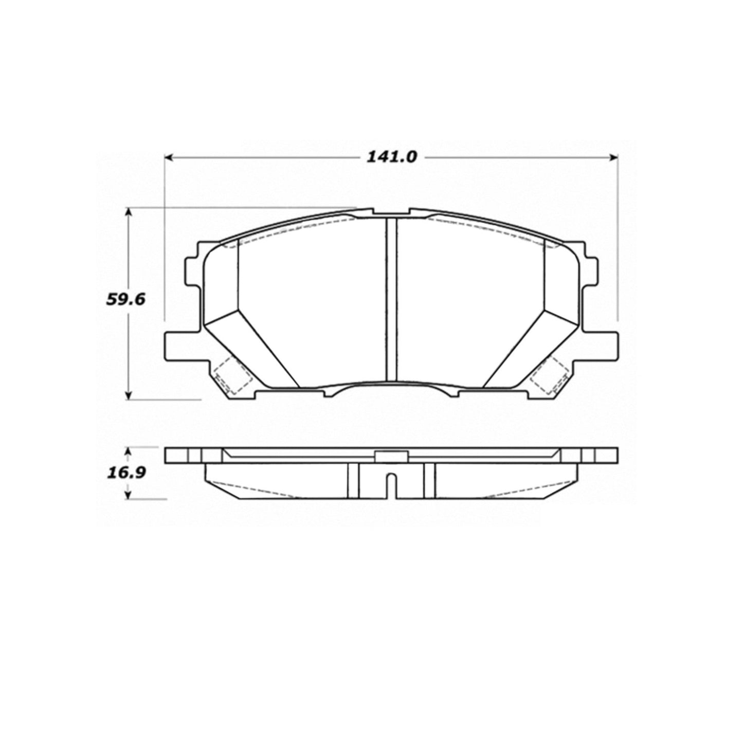 Centric Parts Disc Brake Pad Set Posi Quiet Ceramic with Shims for 2004-2009 Lexus RX330/350 RX400h Toyota Highlander 105.10050