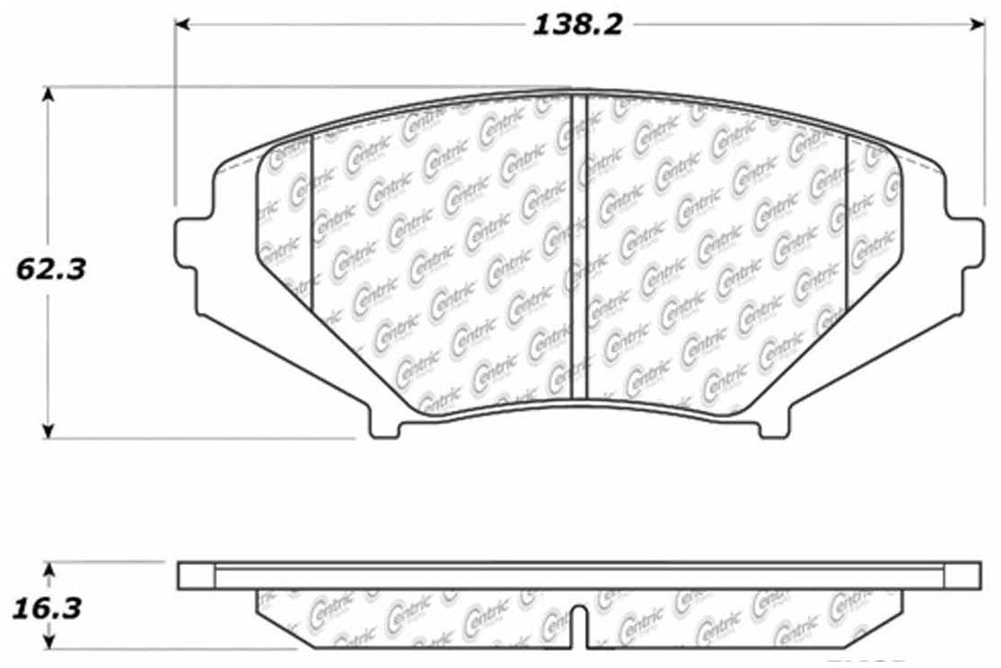 Centric Parts Disc Brake Pad Set Posi Quiet Ceramic with Shims and Hardware for 2004-2011 Mazda RX-8 105.10090