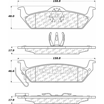 Centric Parts Disc Brake Pad Set Posi Quiet Ceramic with Shims for 2004-2011 Ford F-150 2003-2015 Lobo 2006-2008 Lincoln Mark LT 2010 105.10120
