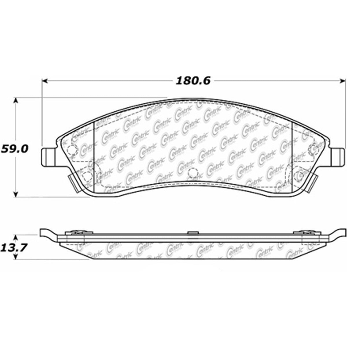 Centric Parts Disc Brake Pad Set Posi Quiet Ceramic with Shims and Hardware for 2007-2006 Cadillac CTS 2009-2004 SRX 2008-2005 STS 2005-2004 Pontiac Bonneville 105.10190