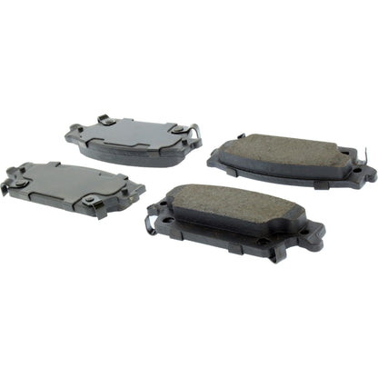 Centric Parts Disc Brake Pad Set Posi Quiet Ceramic with Shims and Hardware for 2006-2007 Cadillac CTS, 2004-2009 SRX, 2005-2011 STS 105.10200