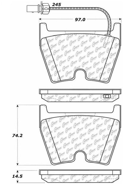 Centric Parts Disc Brake Pad Set Posi Quiet Ceramic with Shims and Hardware for Audi R8 2008-2012