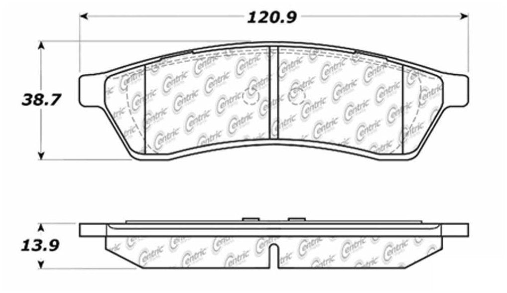 Centric Parts Disc Brake Pad Set Posi Quiet Ceramic with Shims for 2004-2009 Chevrolet Epica Suzuki Verona 105.10300