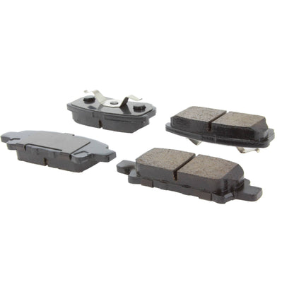 Centric Parts Disc Brake Pad Set Posi Quiet Ceramic with Shims for 2007-2017 Chrysler Sebring Dodge Avenger Caliber Jeep Compass Patriot Mitsubishi Lancer Outlander 105.10370