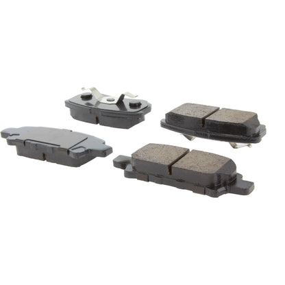 Centric Parts Disc Brake Pad Set Posi Quiet Ceramic with Shims for 2007-2017 Chrysler Sebring Dodge Avenger Caliber Jeep Compass Patriot Mitsubishi Lancer Outlander 105.10370