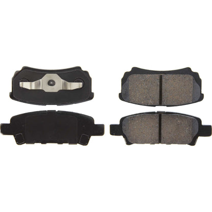 Centric Parts Disc Brake Pad Set Posi Quiet Ceramic with Shims for 2007-2017 Chrysler Sebring Dodge Avenger Caliber Jeep Compass Patriot Mitsubishi Lancer Outlander 105.10370