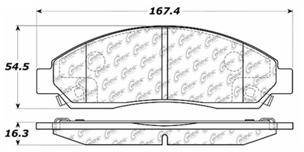 Centric Parts Disc Brake Pad Set Posi Quiet Ceramic with Shims for 2004-2008 Chevrolet Colorado GMC Canyon Isuzu i-280 i-290 i-350 i-370 105.10390