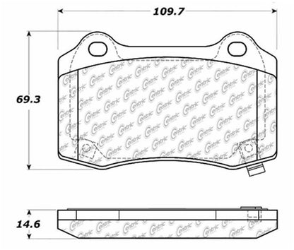 Centric Parts Disc Brake Pad Set Posi Quiet Ceramic with Shims for 2010-2016 Hyundai Genesis Coupe 105.10531