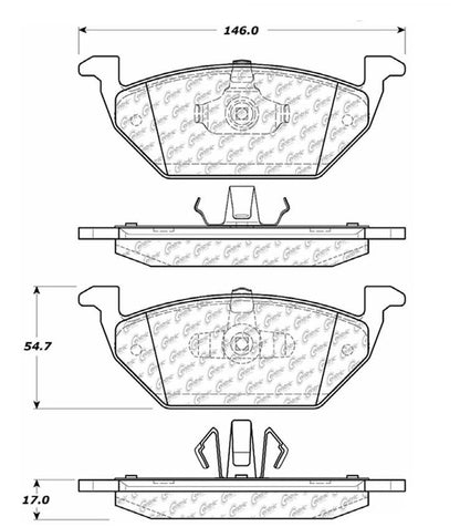 Centric Parts Disc Brake Pad Set Posi Quiet Ceramic with Shims for 2005-2008 Ford Escape Mazda Tribute Mercury Mariner 105.10550