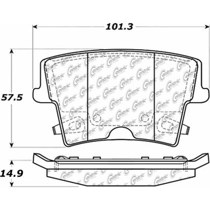 Centric Parts Disc Brake Pad Set Posi Quiet Ceramic with Shims and Hardware for 2006-2007 Dodge Charger 2011 Magnum 105.10571