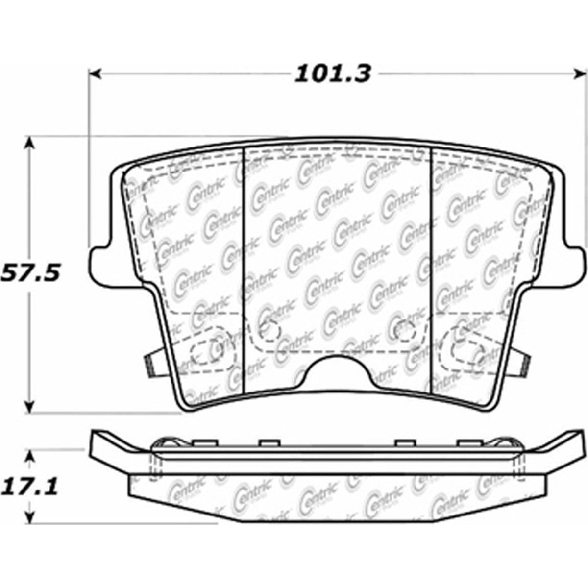 Centric Parts Disc Brake Pad Set Posi Quiet Ceramic with Shims and Hardware for 2005-2021 Chrysler 300, Dodge Challenger 2009-2021 Charger 2006-2020 Magnum 2005-2008 105.10572