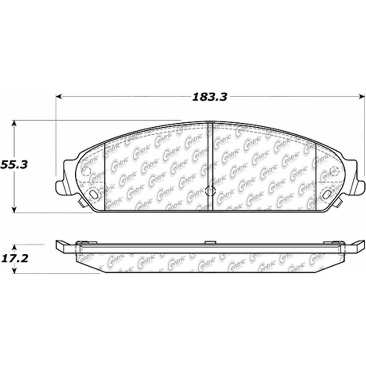 Centric Parts Disc Brake Pad Set Posi Quiet Ceramic with Shims for 2005-2021 Chrysler, Dodge, Ford F-250 105.10580