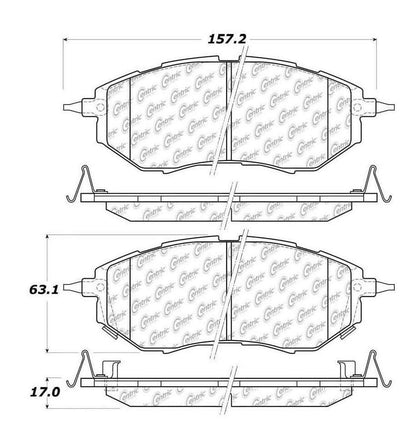 Centric Parts Disc Brake Pad Set Posi Quiet Ceramic with Shims and Hardware for 2015 Subaru Legacy 105.10781