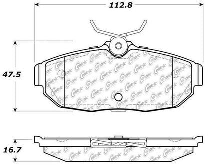 Centric Parts Disc Brake Pad Set Posi Quiet Ceramic with Shims for 2005-2011 Ford Mustang & 2007 GMC Sierra 105.10820