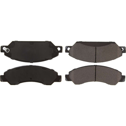 Centric Parts Disc Brake Pad Set Posi Quiet Ceramic with Shims for 2005-2008 Chevrolet Silverado 1500, GMC Sierra 1500, Cadillac Escalade, Suburban, Tahoe