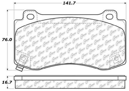 Centric Parts Disc Brake Pad Set Posi Quiet Ceramic with Shims for Chrysler 300 Dodge Challenger Charger Magnum Jeep Grand Cherokee 105.11490