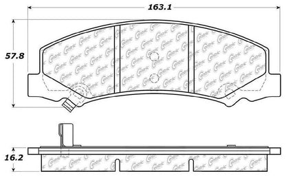 Centric Parts Disc Brake Pad Set Posi Quiet Ceramic with Shims for 2008-2011 Buick Allure LaCrosse Lucerne Cadillac DTS Chevy Impala Monte Carlo