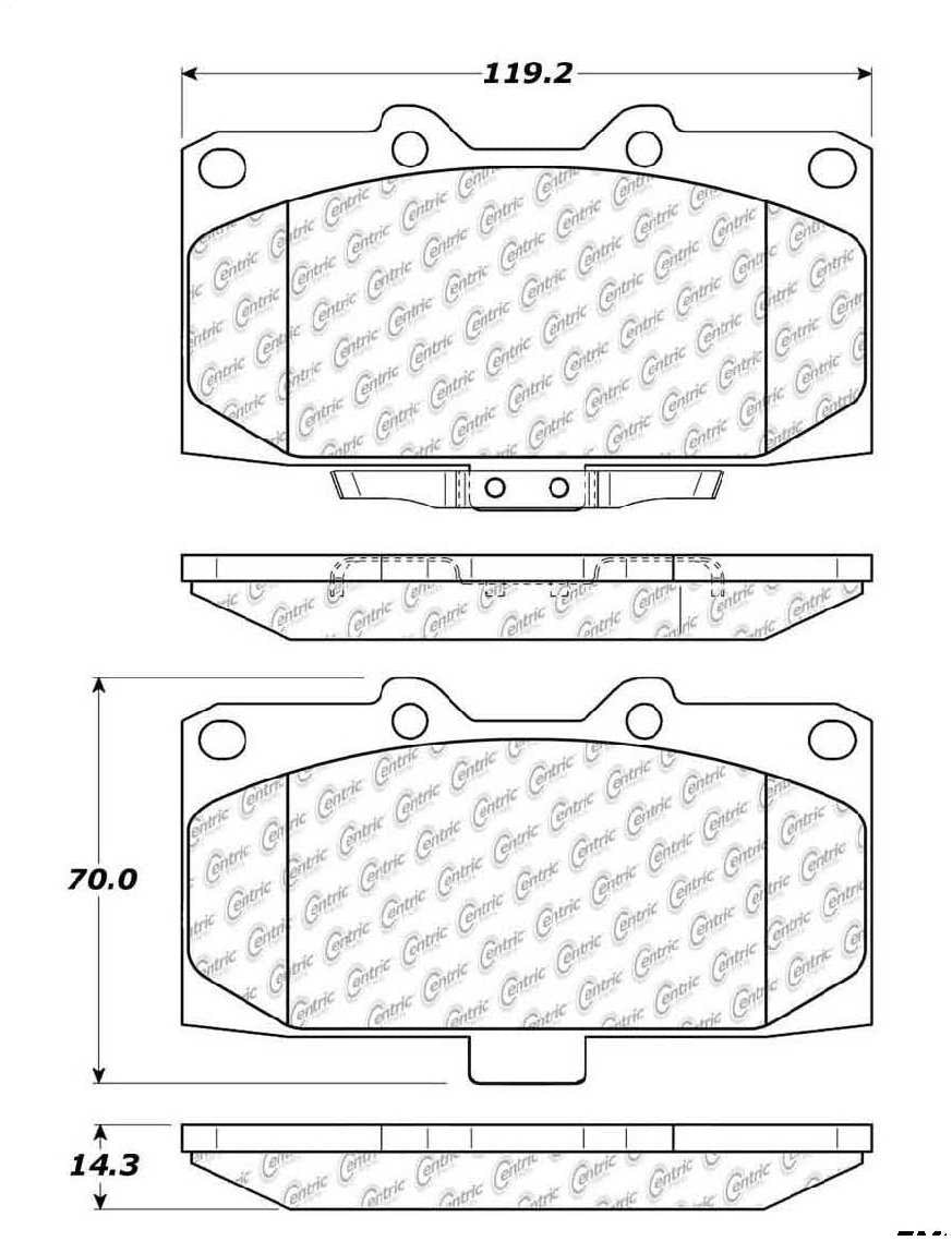 Centric Parts Disc Brake Pad Set Posi Quiet Ceramic with Shims and Hardware for 2006-2007 Subaru Impreza 105.11820