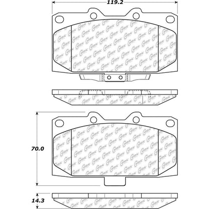 Centric Parts Disc Brake Pad Set Posi Quiet Ceramic with Shims and Hardware for 2006-2007 Subaru Impreza 105.11820