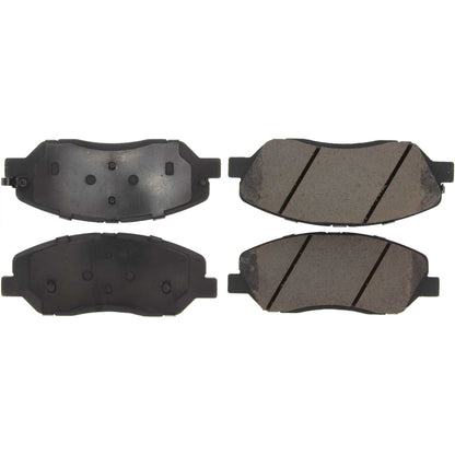 Centric Parts Disc Brake Pad Set Posi Quiet Ceramic with Shimmed for 2007-2016 Hyundai Entourage, Santa Fe, Kia Sedona