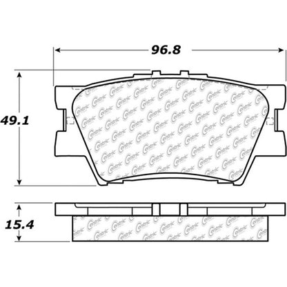 Centric Parts Disc Brake Pad Set Posi Quiet Ceramic with Shims for 2006-2018 Toyota RAV4 105.12121