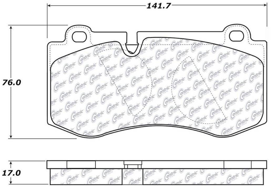 Centric Parts Disc Brake Pad Set Posi Quiet Ceramic with Shims for 2007-2014 Mercedes-Benz CL550 CL600 S350 S400 S450 S550 S600 SL550 105.12230