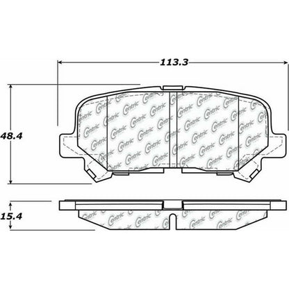 Centric Parts Disc Brake Pad Set Posi Quiet Ceramic with Shims and Hardware for 2007-2013 Acura MDX, 2010-2013 ZDX, 2011-2017 Honda Odyssey, 2009-2011 Pilot 105.12810