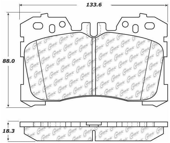 Centric Parts Disc Brake Pad Set Posi Quiet Ceramic with Shims for 2007-2017 Lexus LS460, 2018-2022 Lexus LS500/LS500h, 2008-2016 Lexus LS600h, 2020-2022 Toyota Mirai 105.12820