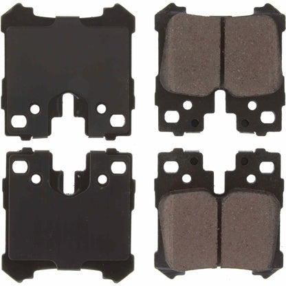 Centric Parts Brake Pad Set Posi Quiet Ceramic with Shims and Hardware for Lexus LS460 2007-2017, LS500/LS500h 2018-2022, LS600h 2008-2016, Toyota Mirai 2020-2022 105.12830