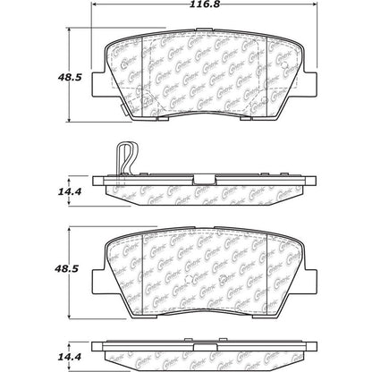 Centric Parts Disc Brake Pad Set 105.12842