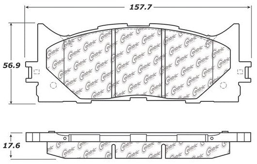 Centric Parts Disc Brake Pad Set Posi Quiet with 100% Shimmed and Scorched for 105.12930