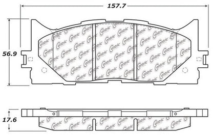 Centric Parts Disc Brake Pad Set Posi Quiet with 100% Shimmed and Scorched for 105.12930