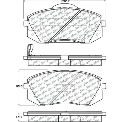 Centric Parts Disc Brake Pad Set with Posi Quiet technology 105.12951