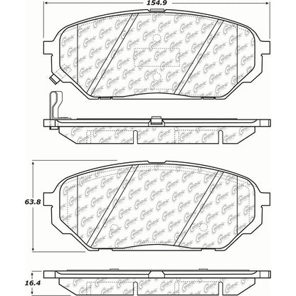 Centric Parts Disc Brake Pad Set with Posi Quiet technology for 105.13010