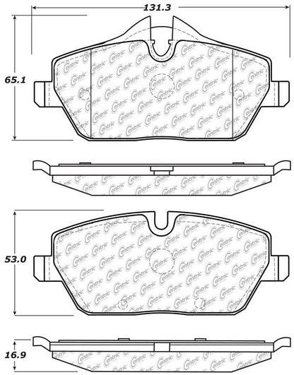 Centric Parts Disc Brake Pad Set with Posi Quiet technology 105.13080