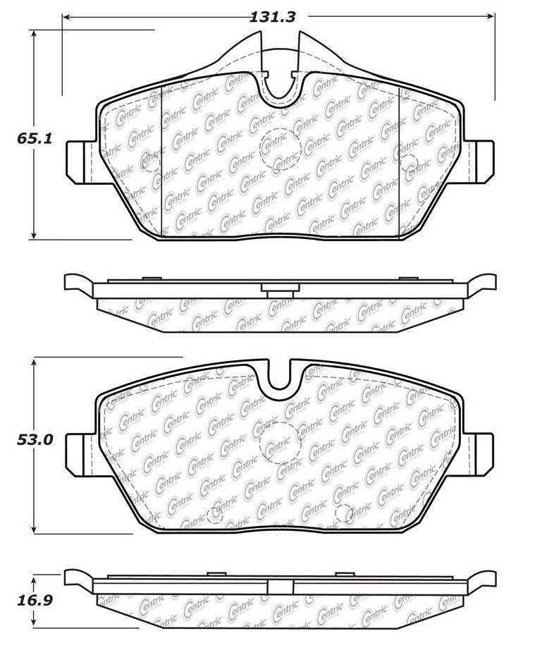 Centric Parts Disc Brake Pad Set with Posi Quiet technology 105.13082