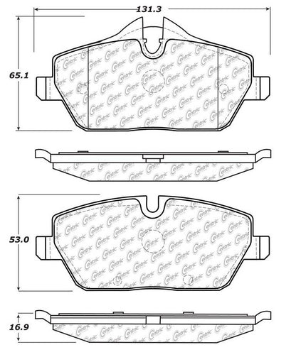 Centric Parts Disc Brake Pad Set with Posi Quiet technology 105.13082