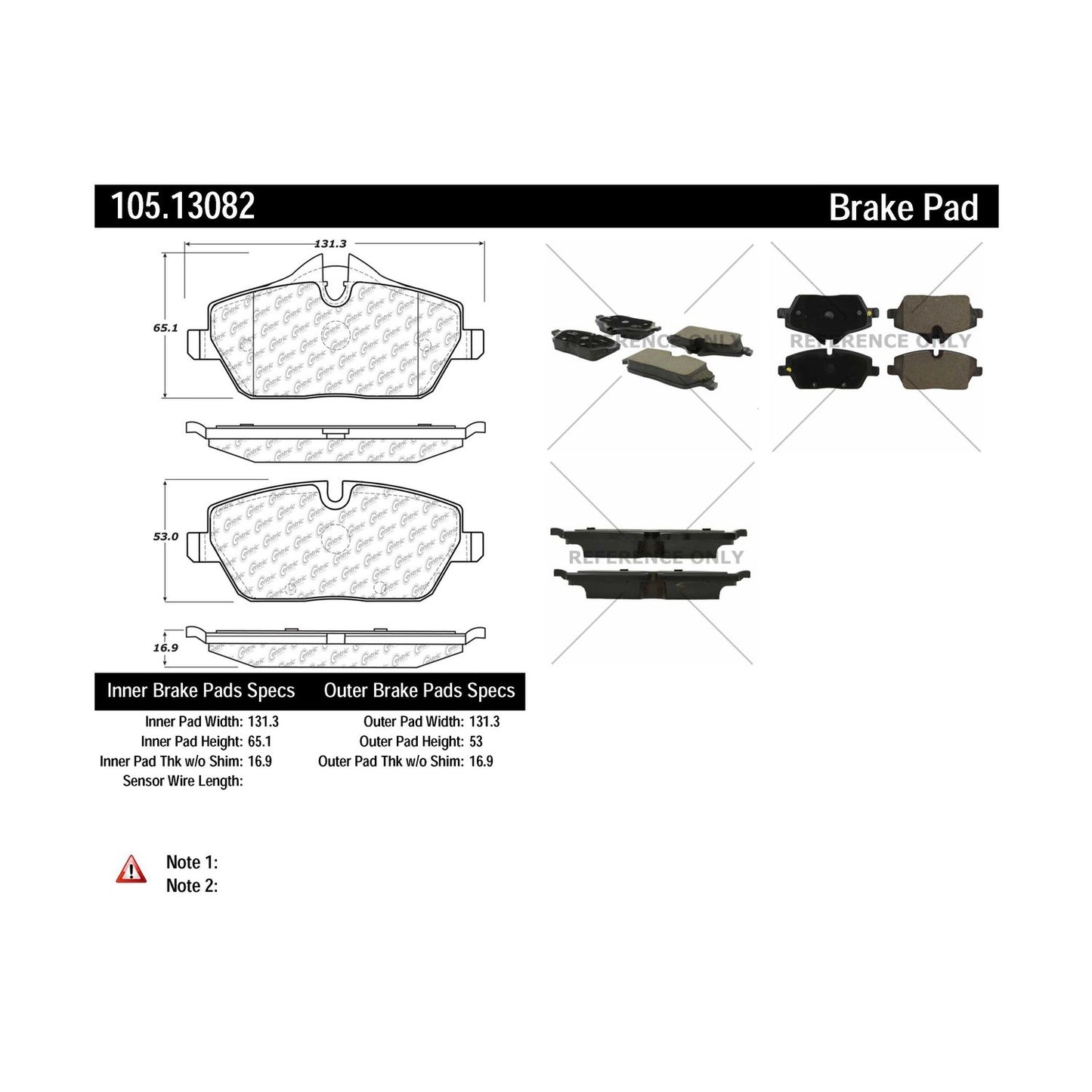 Centric Parts Disc Brake Pad Set with Posi Quiet technology 105.13082