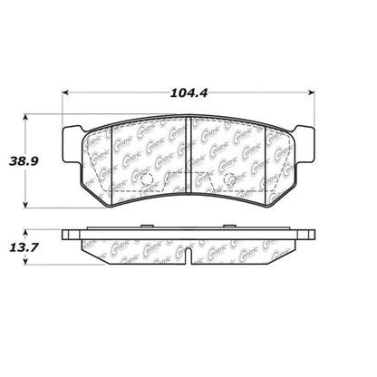 Centric Parts Disc Brake Pad Set 105.13150