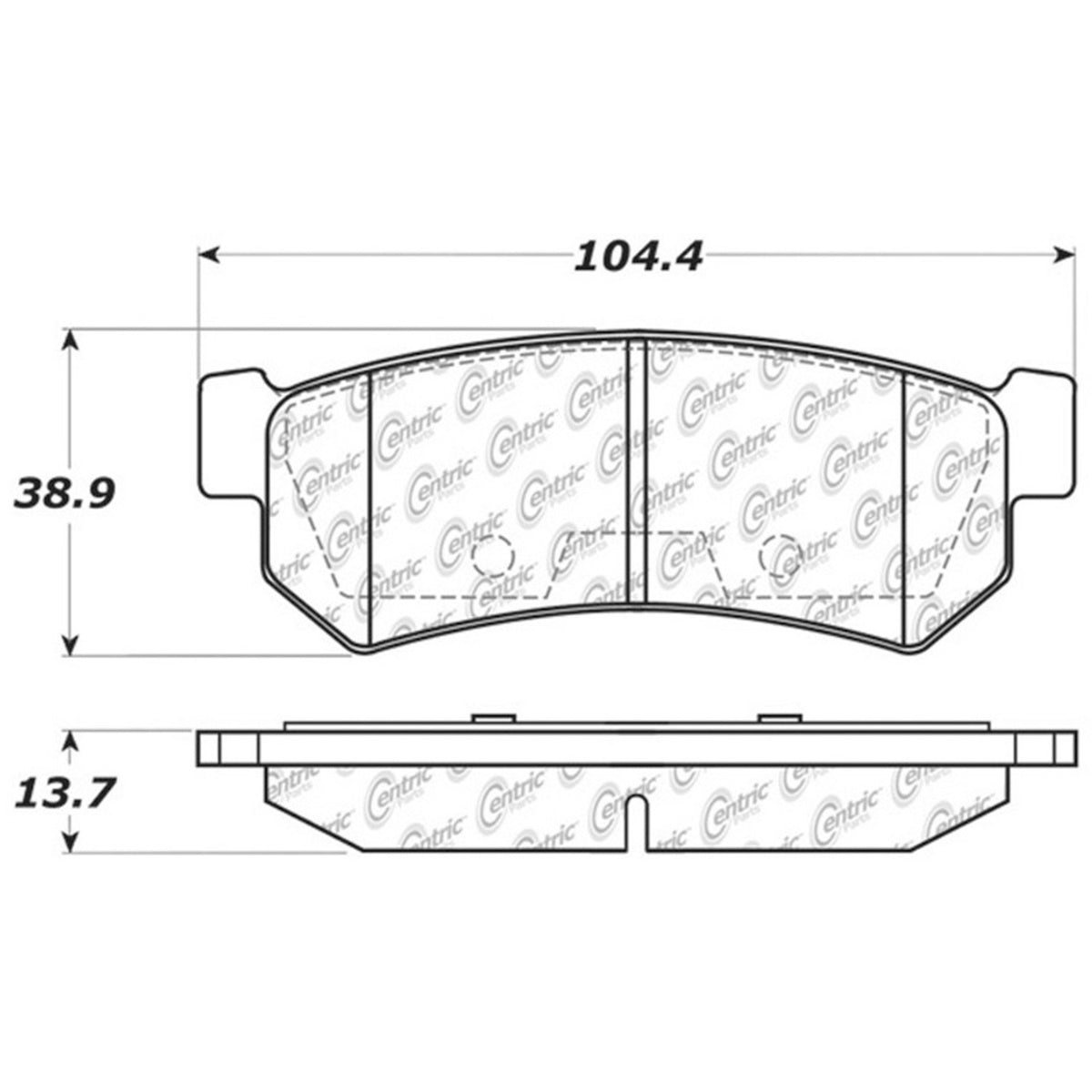 Centric Parts Disc Brake Pad Set 105.13150
